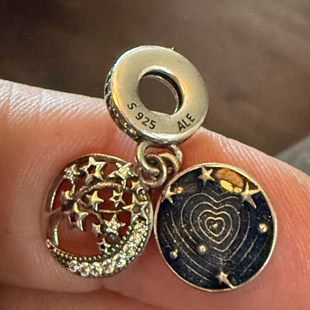 Silver Starry Night Dangle Charm - image 2